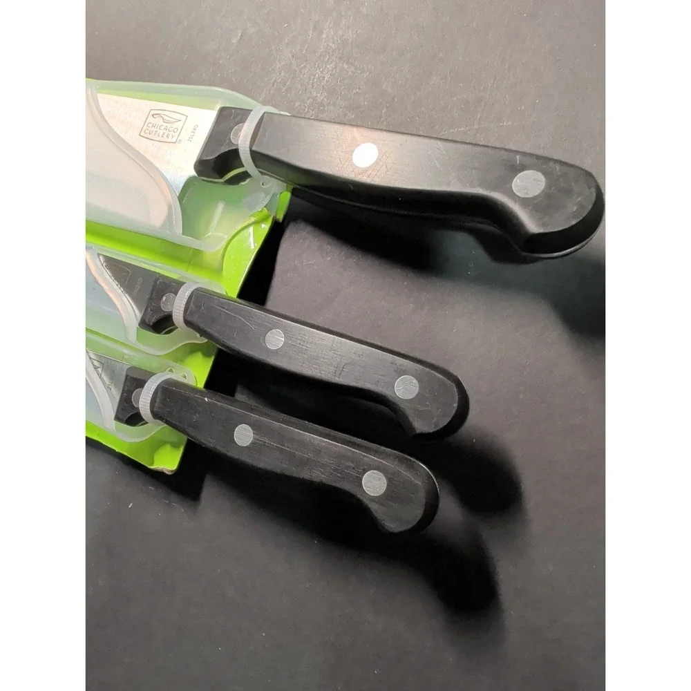 Chicago Cutlery Essentials 3 Pc Kitchen Knife High Carbon S Steel Blade - NEW H8